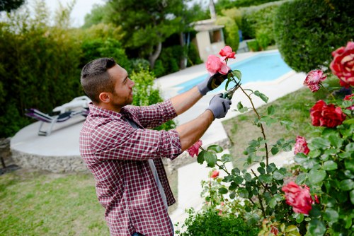 Gardener preparing tools in an Addiscombe front garden
